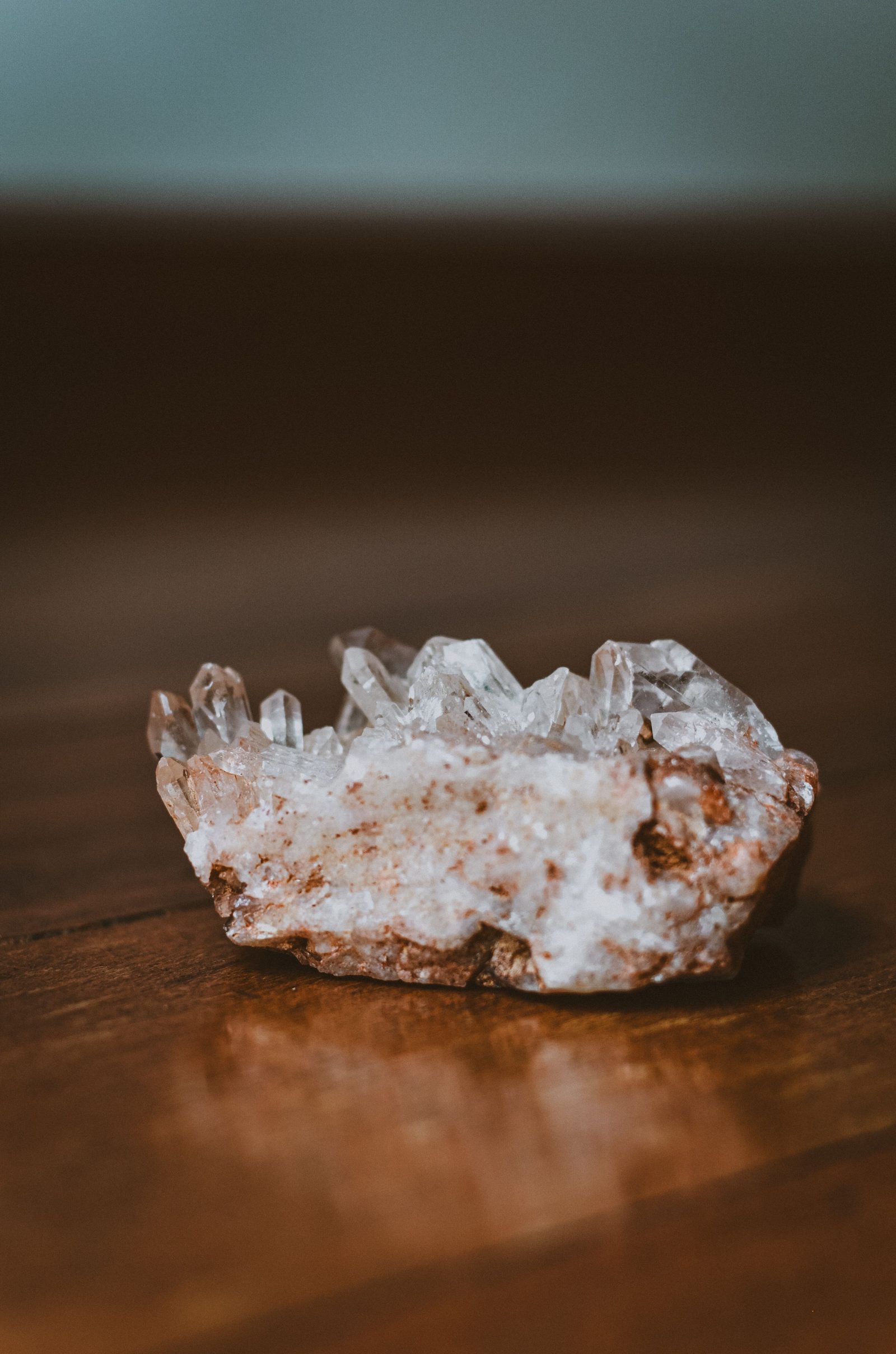 Natural quartz crystal detail