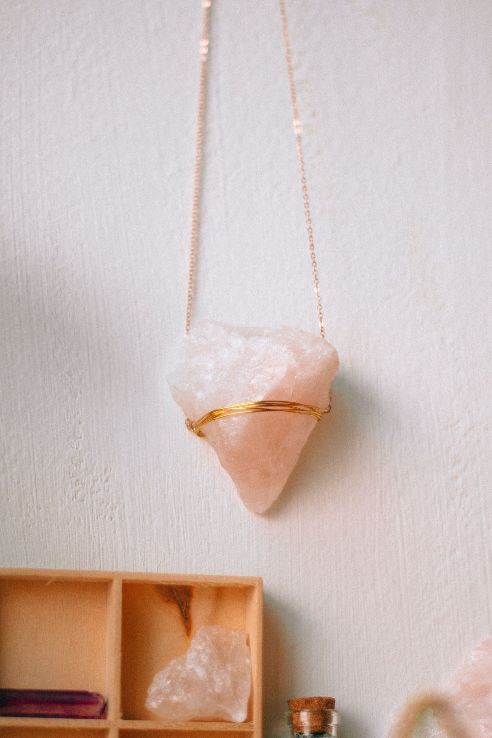 Rose quartz pendant